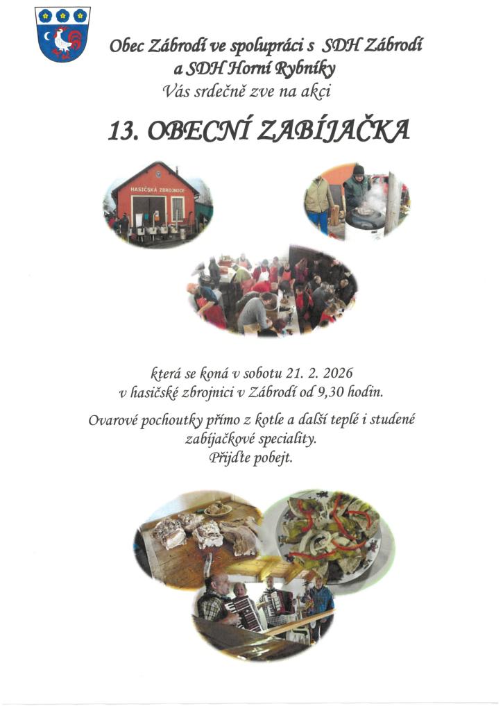 Onecní zabíjačka 21.2.2026